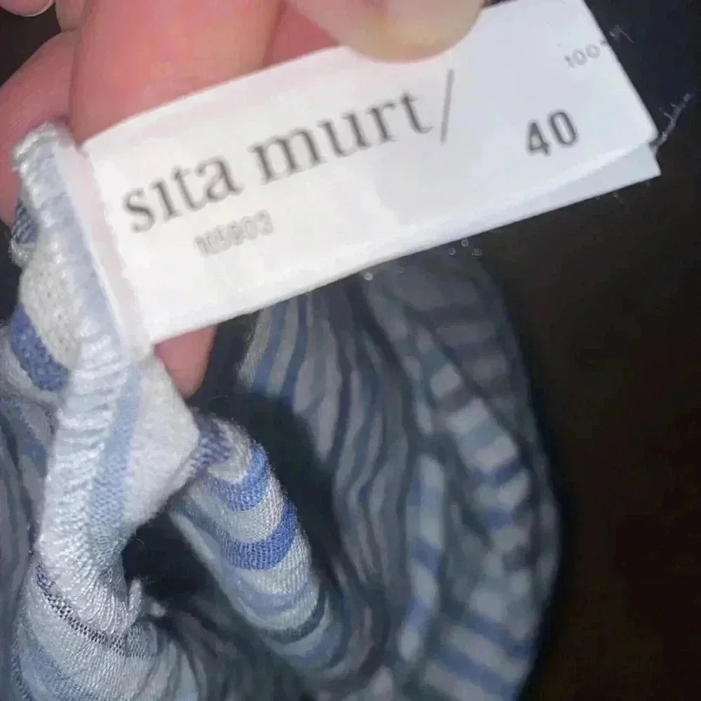 Sita Murt - 100 % linen blue/white stripe skirt - new w/o tag - size 40 (US 8) - Picture 4 of 9